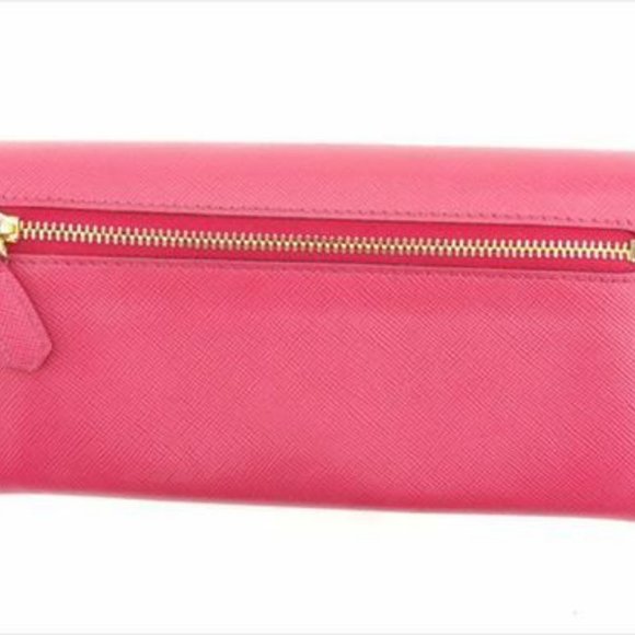 Prada Wallet Purse Long Wallet Pink leather Woman Authentic Used G1276 - Picture 2 of 7